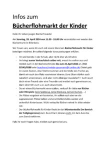 Infos Bücherflohmarkt / Kinder 2024